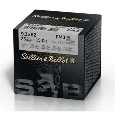 S&B 9,3x62 232 grs FMJ (50 pk.)